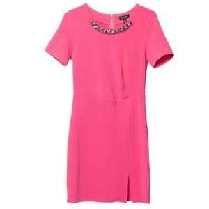 NWOT Jessica Simpson Embellished Pink Ciara Sheath Dress Medium